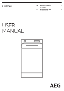 Manuale AEG LB1360 Lavatrice