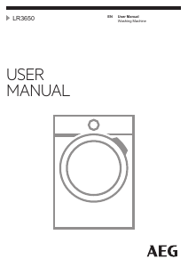 Manual AEG LR3650 Washing Machine
