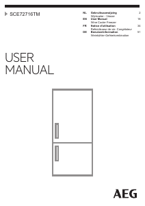 Handleiding AEG SCE72716TM Wijnklimaatkast