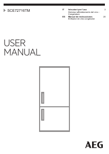 Manual de uso AEG SCE72716TM Vinoteca