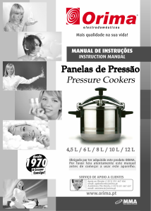 Manual Orima 8L Panela pressão