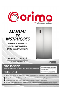 Handleiding Orima ORH 551 X Koel-vries combinatie