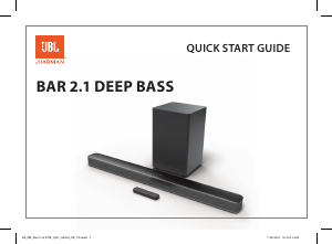 Руководство JBL Bar 2.1 Deep Bass Динамики