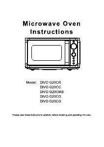 Manuale Candy DIVO G20CG Microonde