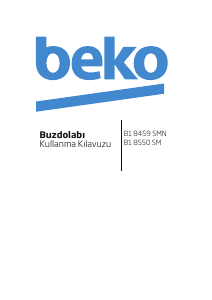 Kullanım kılavuzu BEKO B1 8459 SMN Donduruculu buzdolabı