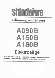 Bedienungsanleitung Shindaiwa A180B Kettensäge