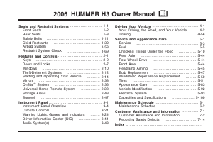 Handleiding Hummer H3 (2006)