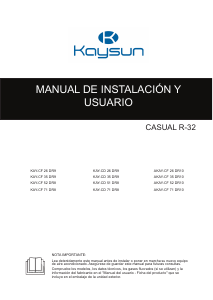 Manual de uso Kaysun AKAY-CF 26 DR10 Aire acondicionado