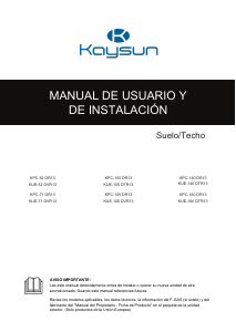 Manual de uso Kaysun KPC-160 DVR13 Aire acondicionado