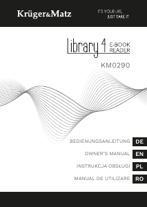 Manual Krüger and Matz KM0290 Library 4 E-Reader