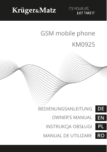 Manual Krüger and Matz KM0925 Telefon mobil