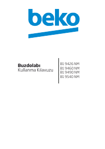 Kullanım kılavuzu BEKO B1 9540 NM Donduruculu buzdolabı