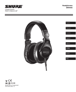 Manual de uso Shure SRH440 Auriculares