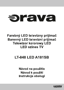 Návod Orava LT-848 LED A181SB LED televízor