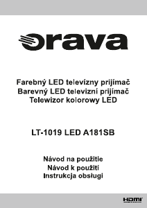 Návod Orava LT-1019 LED A181SB LED televízor