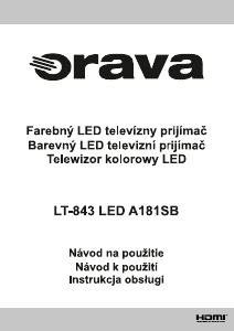 Návod Orava LT-843 LED A181SB LED televízor