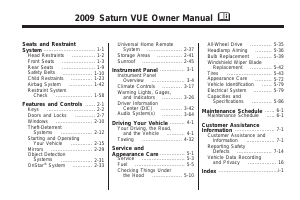 Handleiding Saturn Vue (2009)