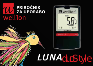 Priročnik Wellion LUNO duo style Merilnik krvnega sladkorja