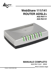 Manuale Atlantis Land A02-RA141 Router