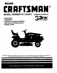 Manual Craftsman 917.252541 Lawn Mower