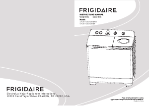 Manual Frigidaire FLBY15GGAWFD Washing Machine