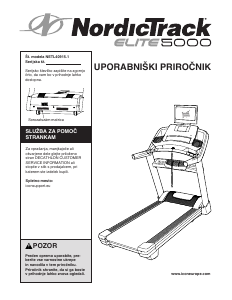 Priročnik NordicTrack Elite 5000 Tekalna steza