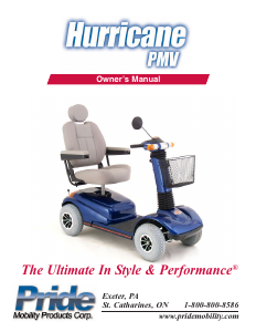 Manual Pride Hurricane PMV Mobility Scooter