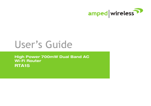 Manual Amped Wireless RTA15 Router