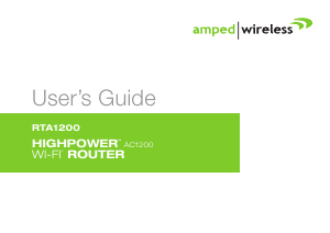Manual Amped Wireless RTA1200 Router