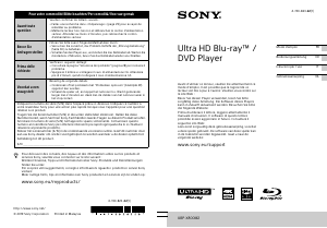 Mode d’emploi Sony UBP-X800M2 Lecteur de blu-ray