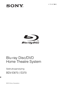 Handleiding Sony BDV-E870 Home cinema set