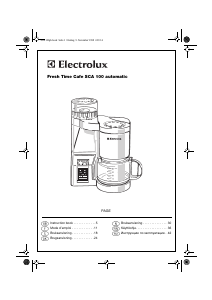 Brugsanvisning Electrolux SCA100 Kaffemaskine