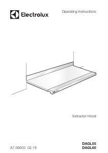 Manual Electrolux DAGL5545BR Cooker Hood