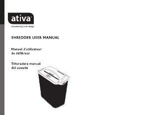 Manual Ativa DQ83M Paper Shredder