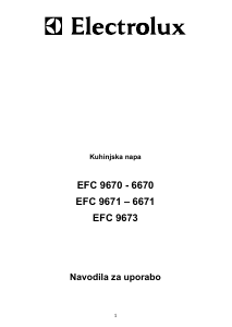 Priročnik Electrolux EFC9671X Kuhinjska napa