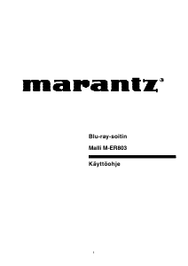 Käyttöohje Marantz MER803 Melody Movie Blu-ray-soitin