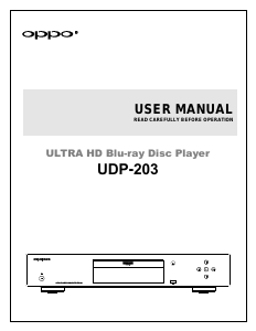 Manual Oppo UDP-203 Blu-ray Player