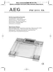 Bedienungsanleitung AEG PW 3111 FA Waage