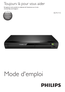 Mode d’emploi Philips BDP2110 Lecteur de blu-ray