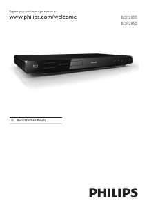 Manual Philips BDP2800 Blu-ray Player