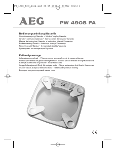 Manual AEG PW 4908 FA Balança
