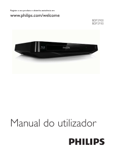 Manual Philips BDP2900 Leitor de blu-ray