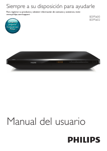 Manual de uso Philips BDP5600 Reproductor de blu-ray