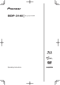 Manual Pioneer BDP-3140-K Blu-ray Player