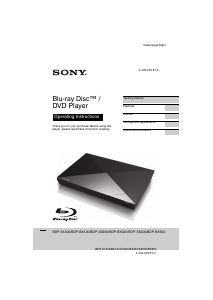 Manual Sony BDP-S1200 Blu-ray Player