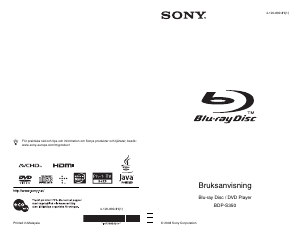 Bruksanvisning Sony BDP-S350 Blu-ray spelare