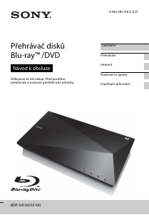 Manuál Sony BDP-S4100 Přehrávač Blu-ray