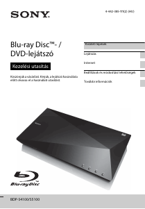 Használati útmutató Sony BDP-S4100 Blu-ray lejátszó