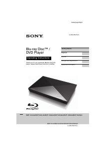 Manual Sony BDP-S5200 Blu-ray Player