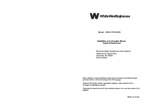 Handleiding White-Westinghouse WEUL76FGASQ Afzuigkap